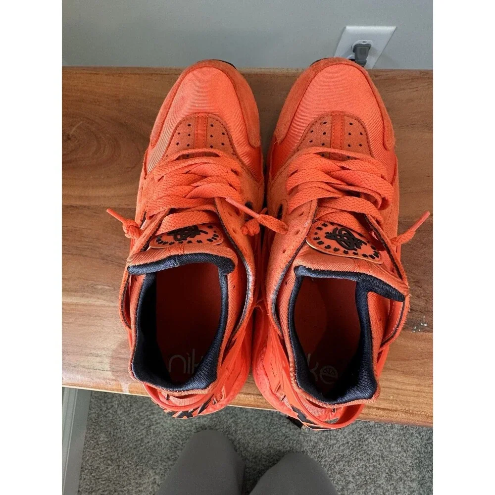 Nike Air Huarache Rush Orange Suede Running Sneakers Womens 8.5 DQ8589-800